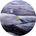 "Green shopping bag on ice". 2008, oil on canvas, 20" | 51cm. Not available.